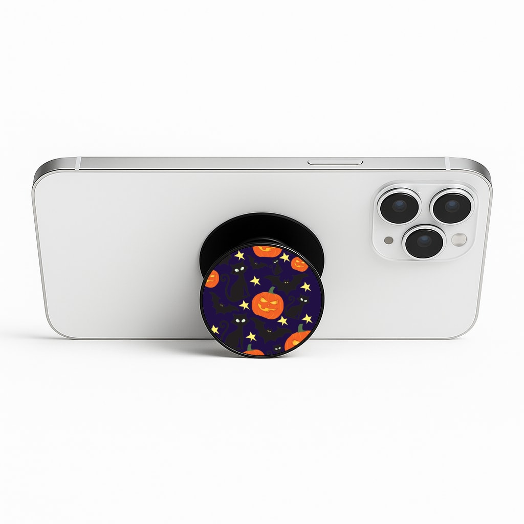 Pumpkin And Cats - Halloween Phone Stand