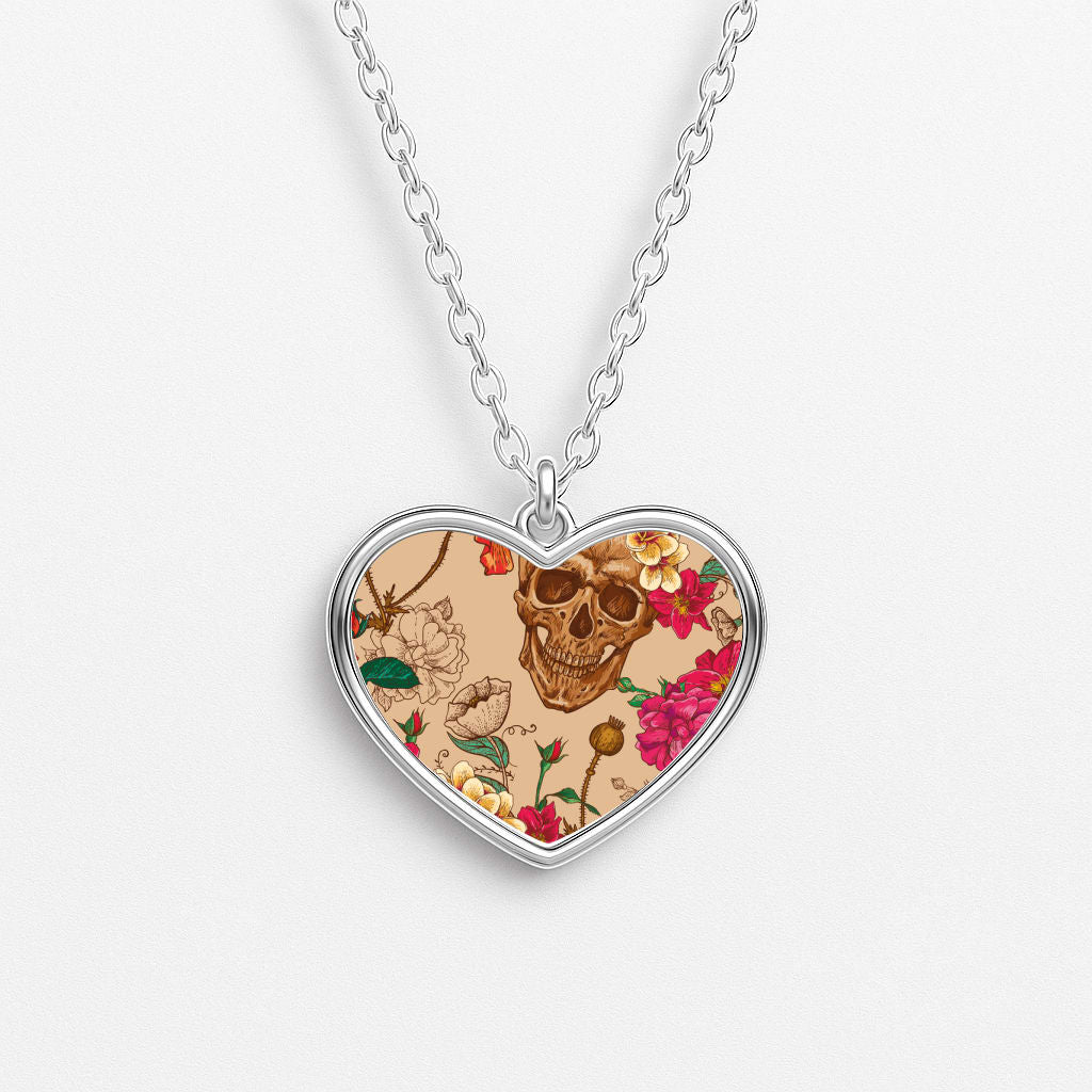 Calavera - Halloween Heart Necklace