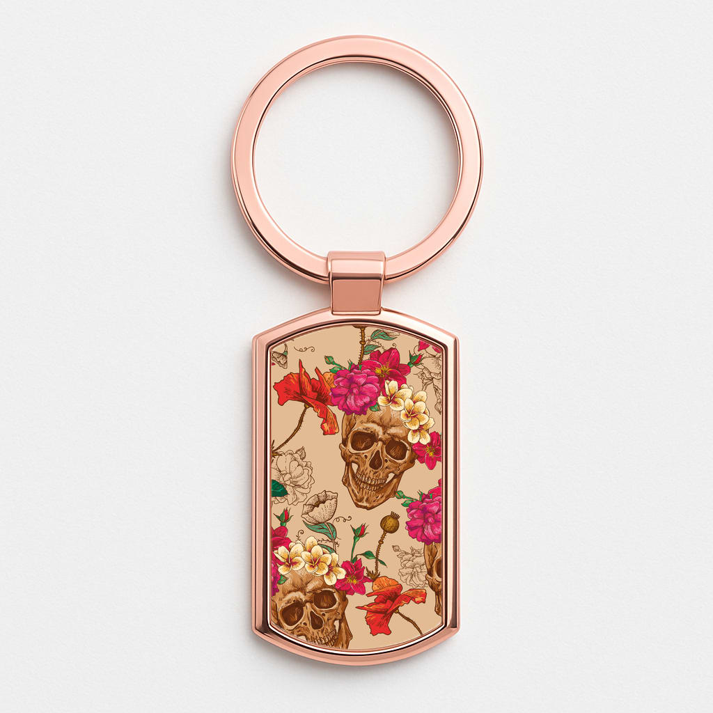 Calavera - Halloween Rose Gold Keyring