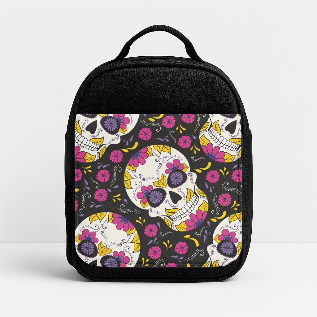 Calavera Pattern - Halloween Insulated Lunchbox