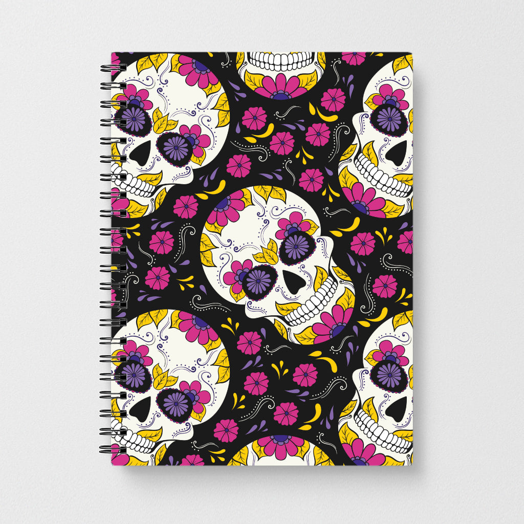 Calavera Pattern - Halloween Notebook
