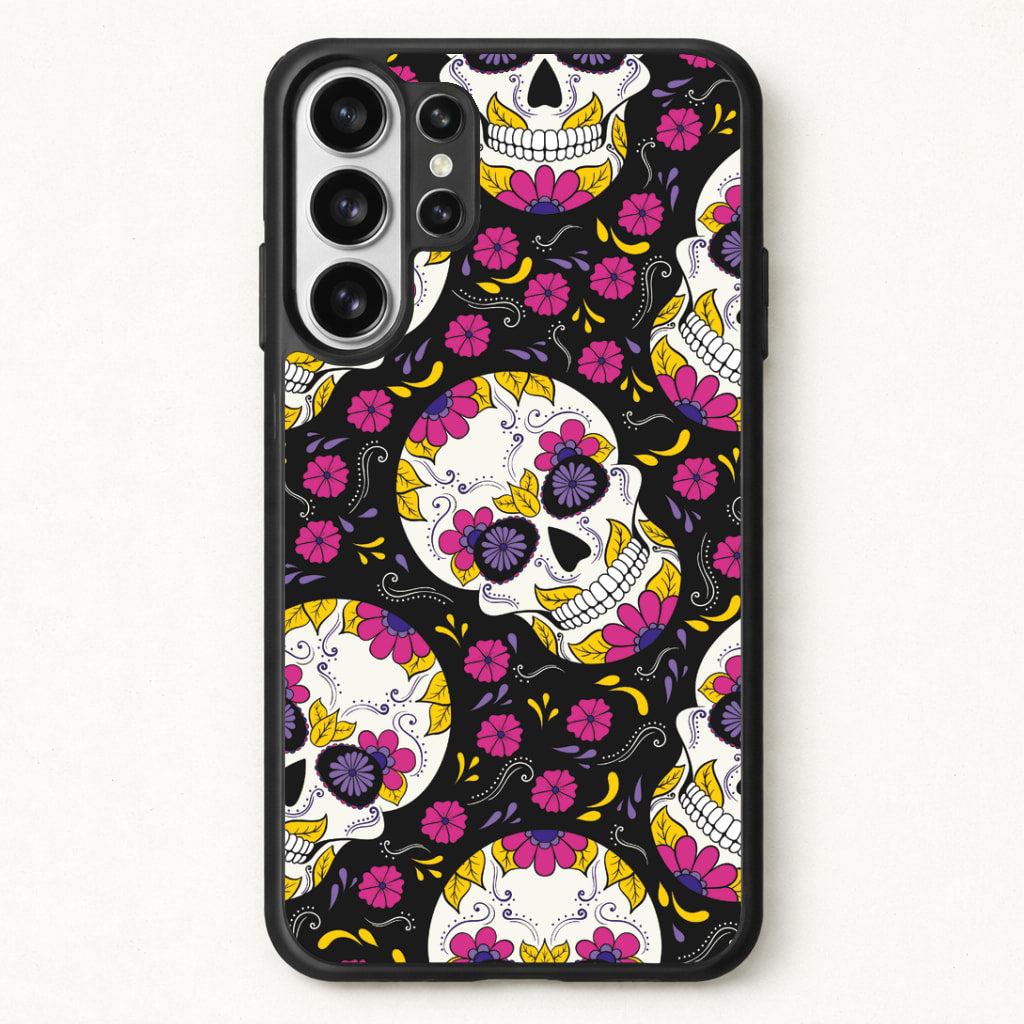 Calavera Pattern - Halloween Phone Case for Galaxy S26 Ultra