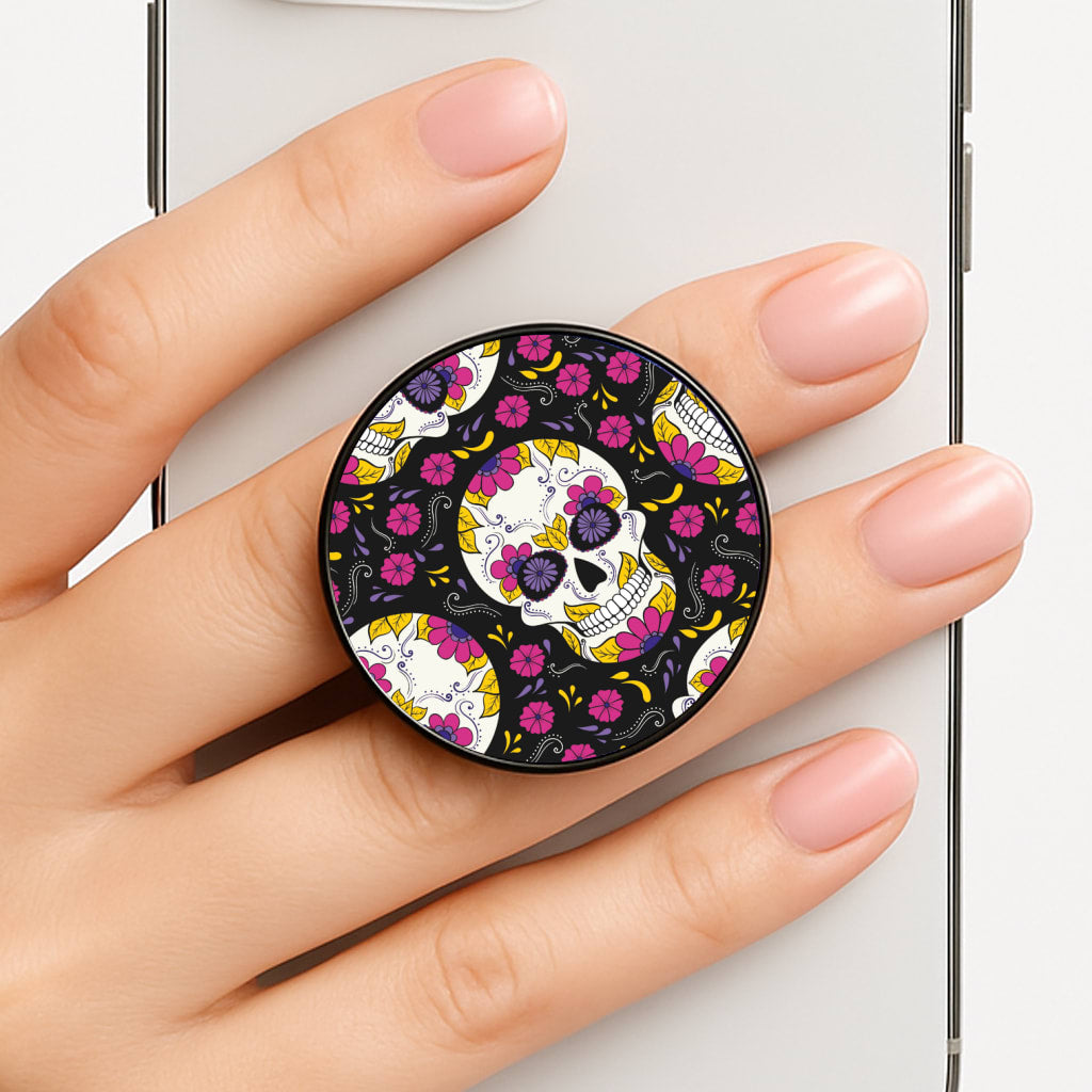 Calavera Pattern - Halloween Phone Grip