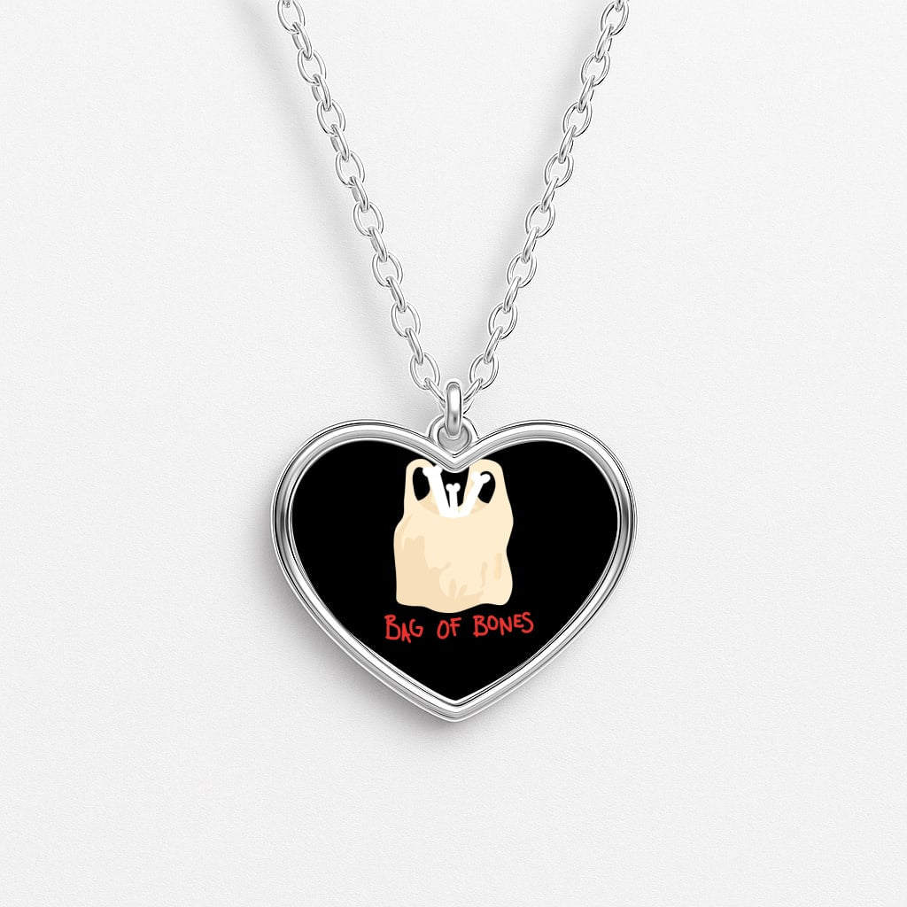 Bag Of Bones - Halloween Heart Necklace