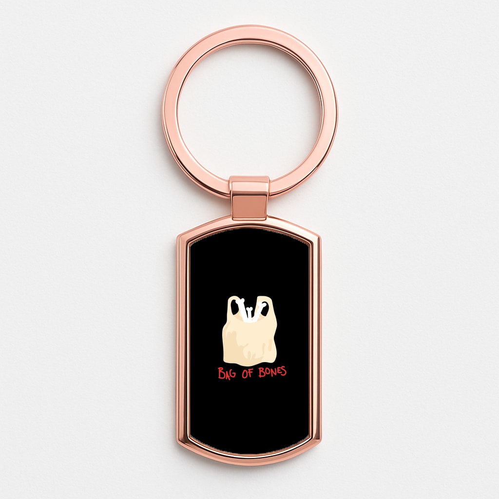 Bag Of Bones - Halloween Rose Gold Keyring