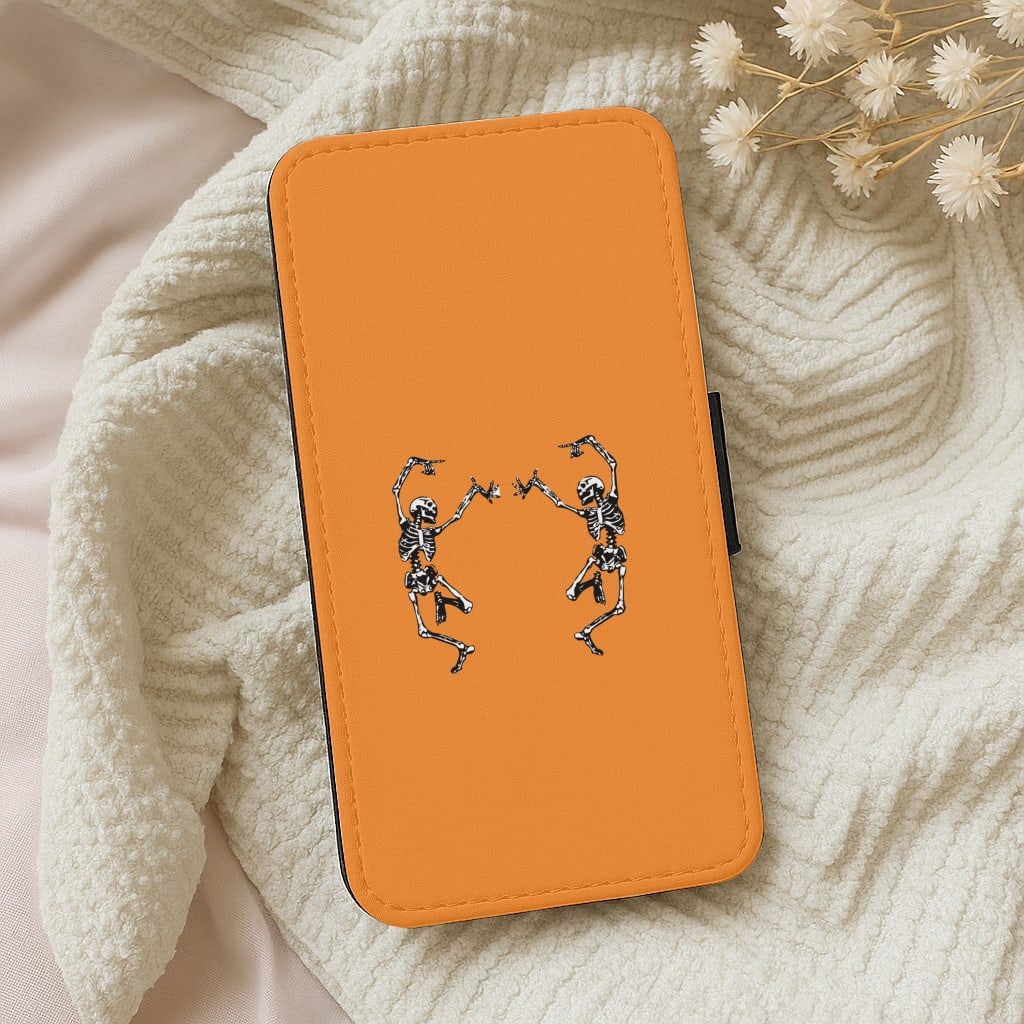Dancing Skeletons - Halloween Wallet Phone Case