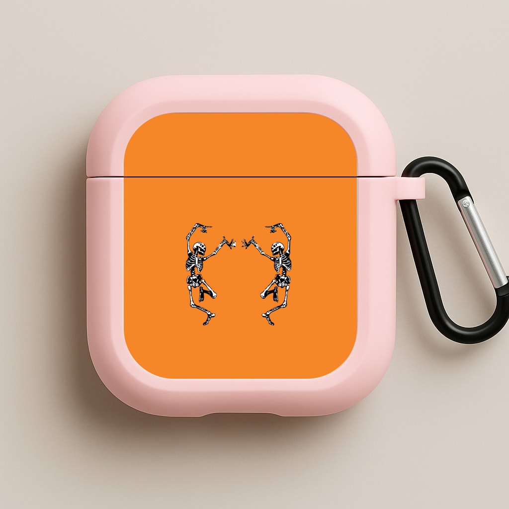 Dancing Skeletons - Halloween Pink AirPods Case
