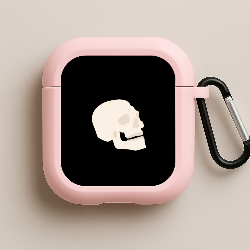 Skull Outline - Halloween Pink AirPods Case