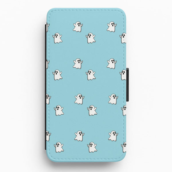 Ghost Pattern - Halloween Flip / Wallet Phone Case