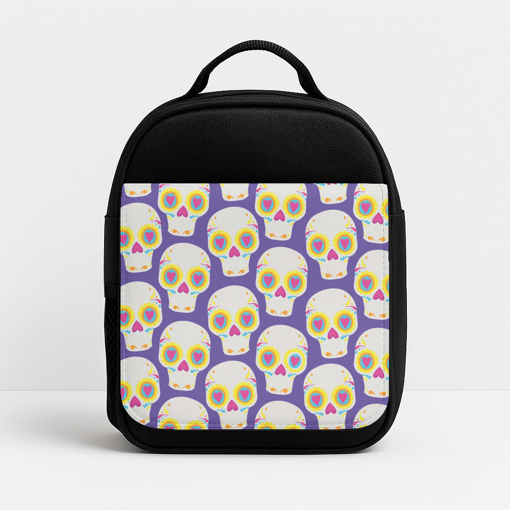 Skull Pattern - Halloween Insulated Lunchbox