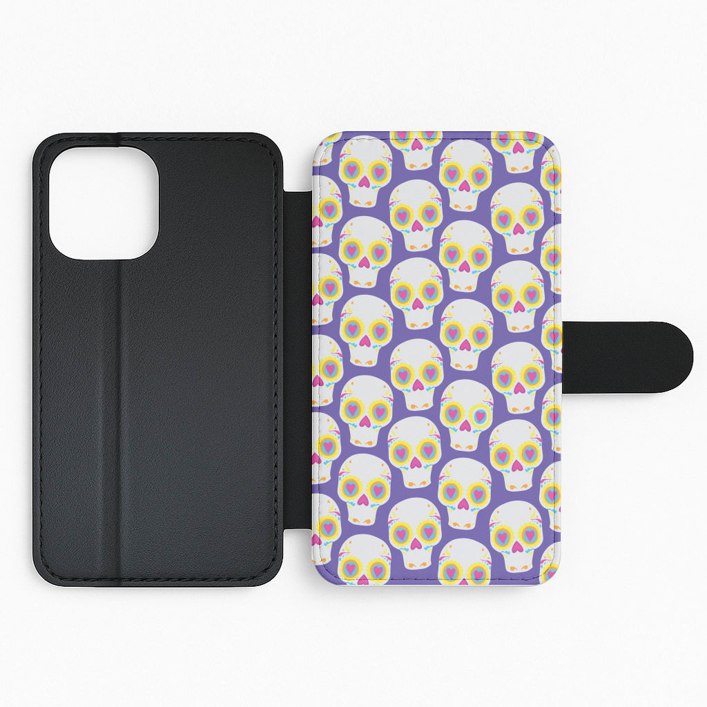 Skull Pattern - Halloween Flip Phone Case