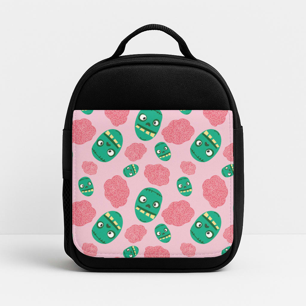 Frankenstein And Brains - Halloween Insulated Lunchbox