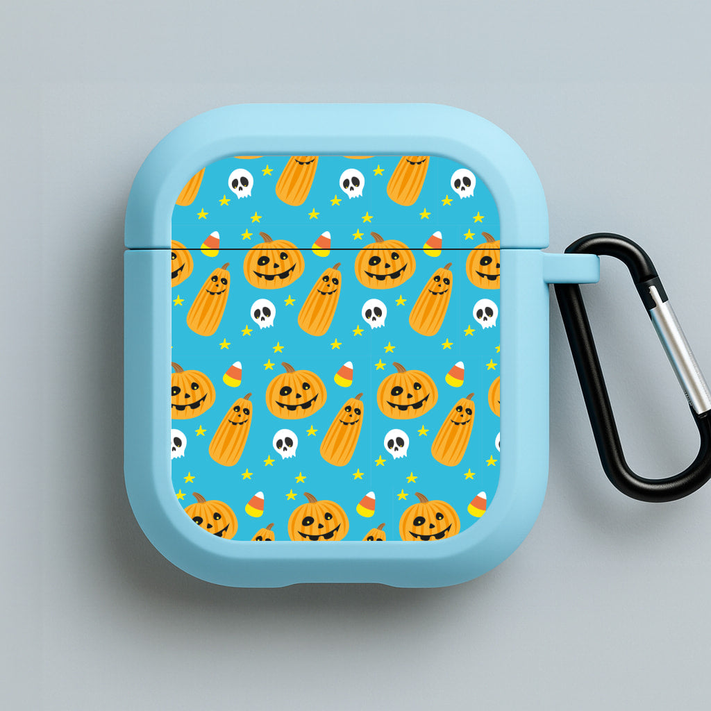Halloween Pattern 1 Blue AirPods Case