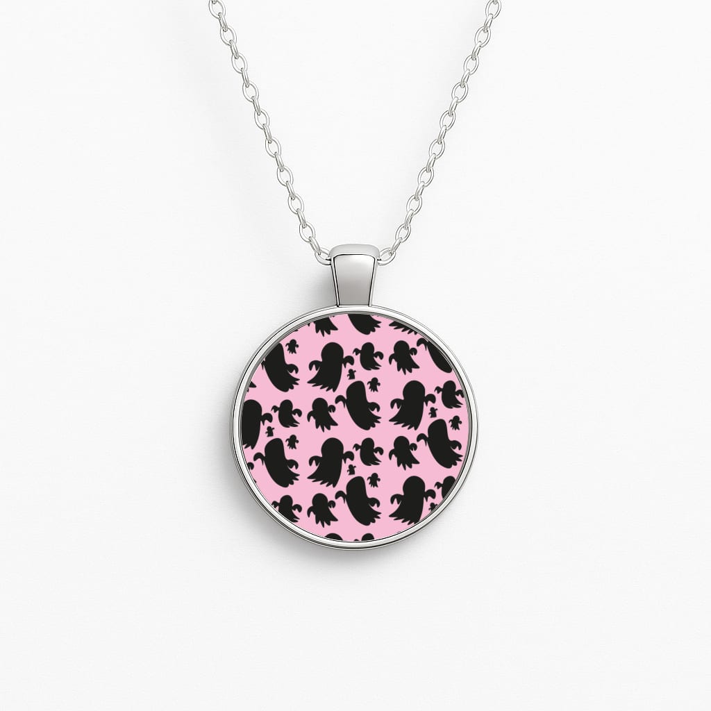 Halloween Pattern 8 Circle Necklace