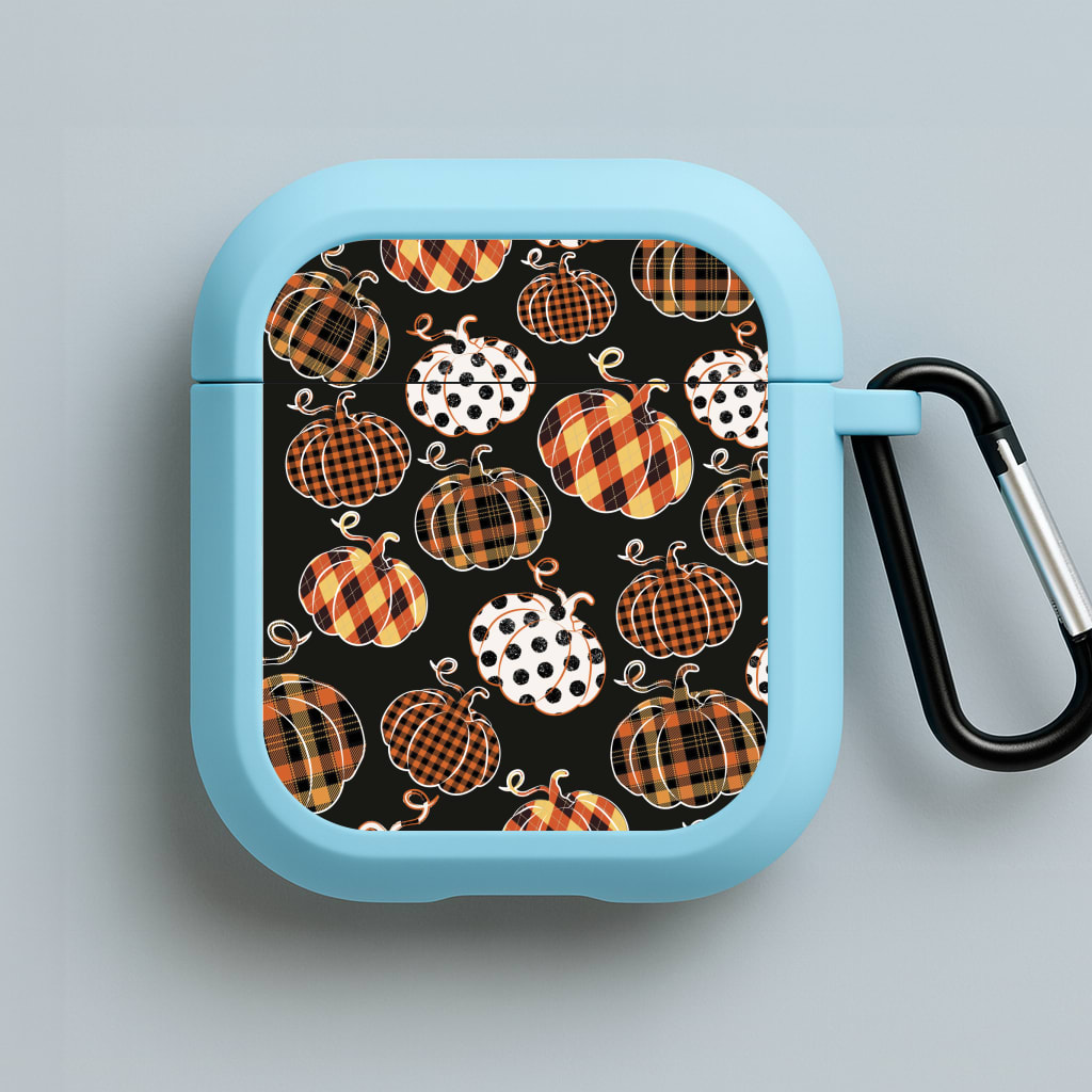 Halloween Pattern 11 Blue AirPods Case