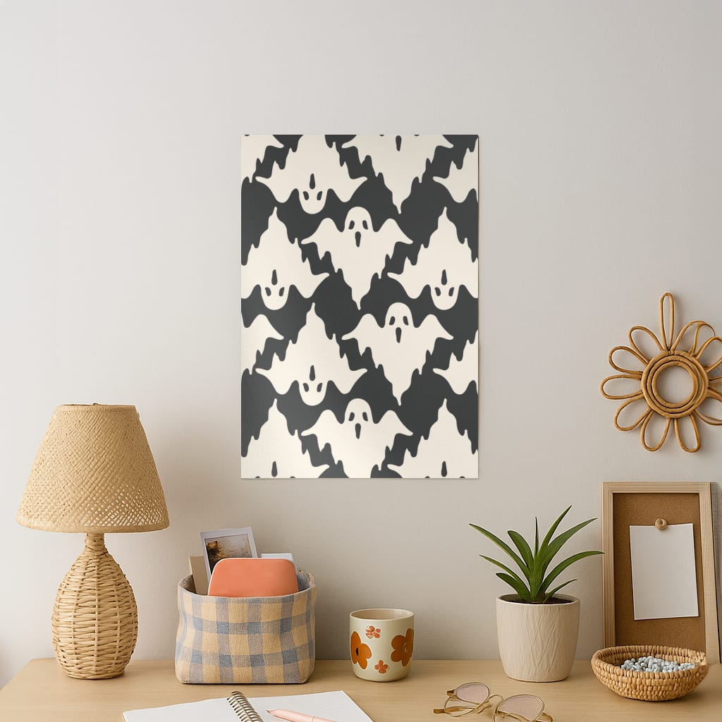 Halloween Pattern 17 Art Print