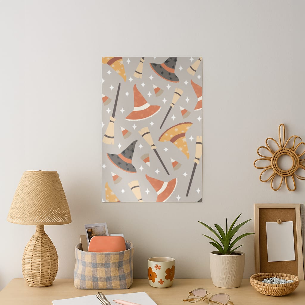 Halloween Pattern 19 Art Print
