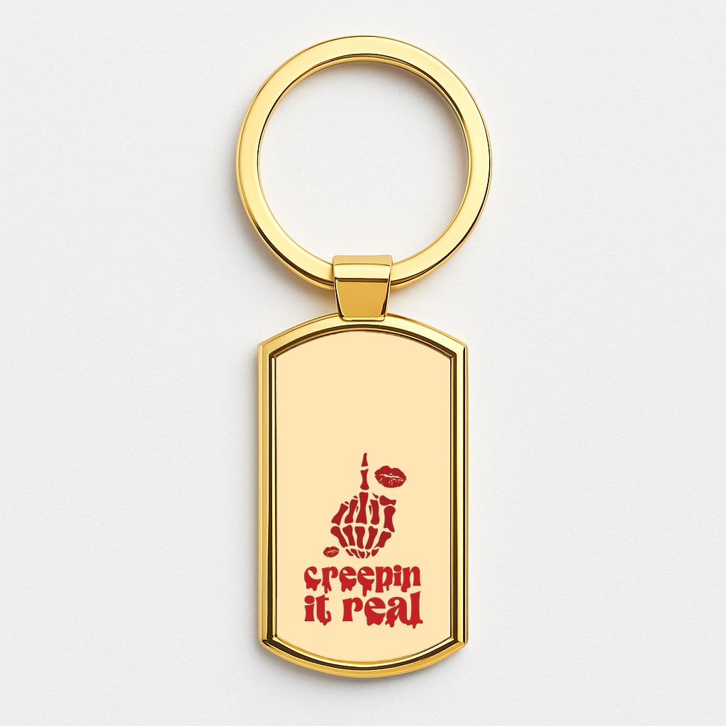 Creepin It Real Gold Keyring