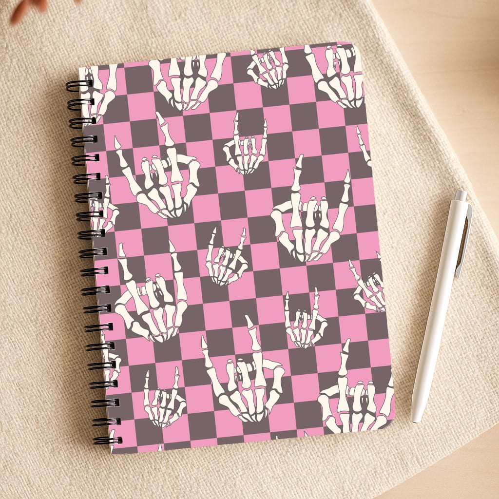 Rock On Skeleton Notepad