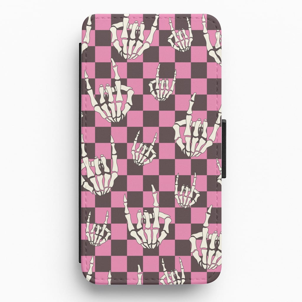 Rock On Skeleton Flip / Wallet Phone Case