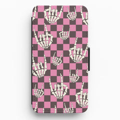 Rock On Skeleton Flip / Wallet Phone Case