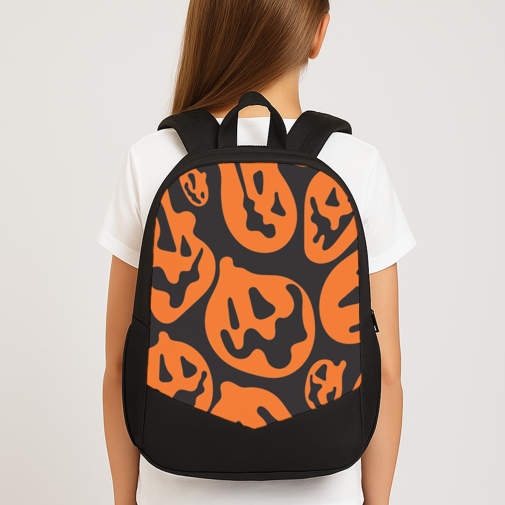 Pumpkin Pattern Large School Bag