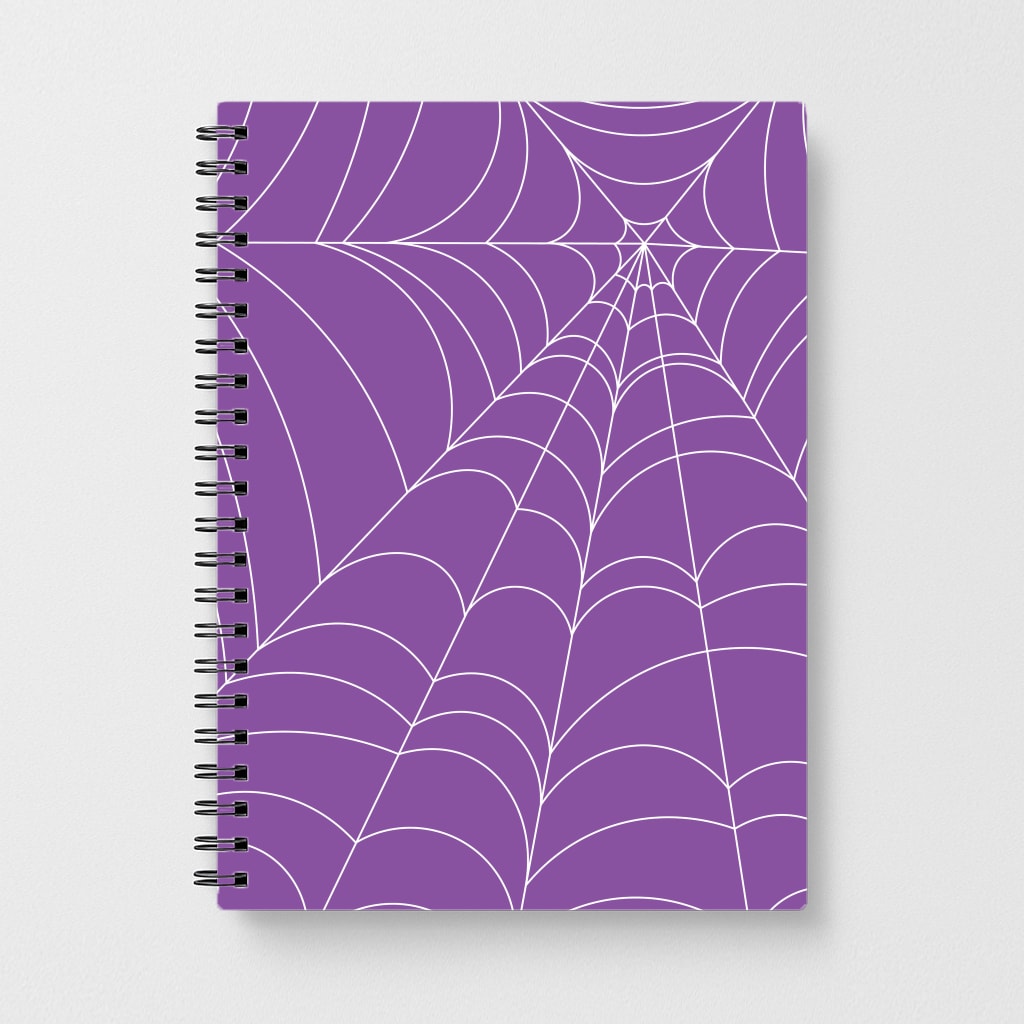 Purple Cobweb Pattern Notebook