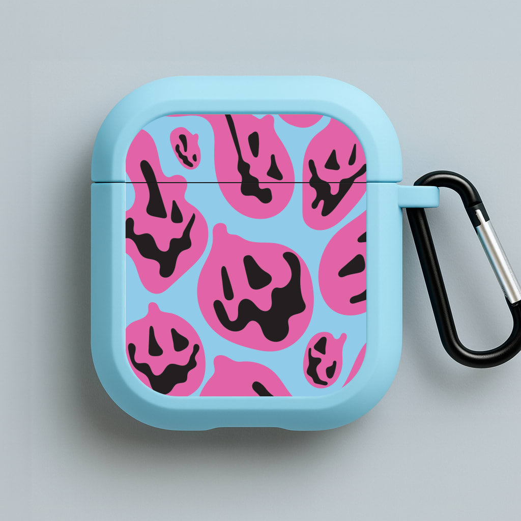 Pumpkin Blue Pattern Blue AirPods Case