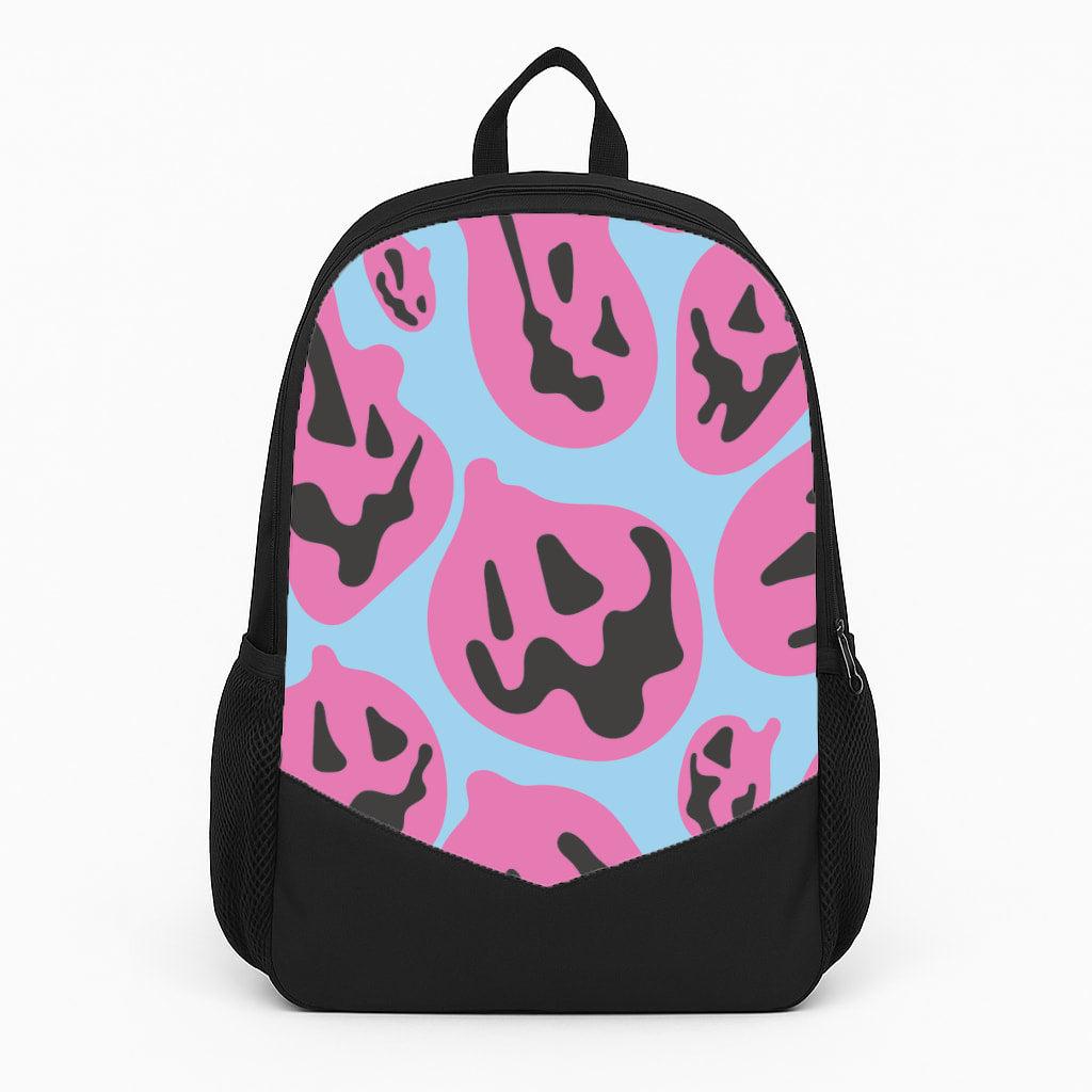 Pumpkin Blue Pattern Large Backpack