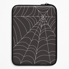 Black Cobwebs Pattern Laptop Sleeve