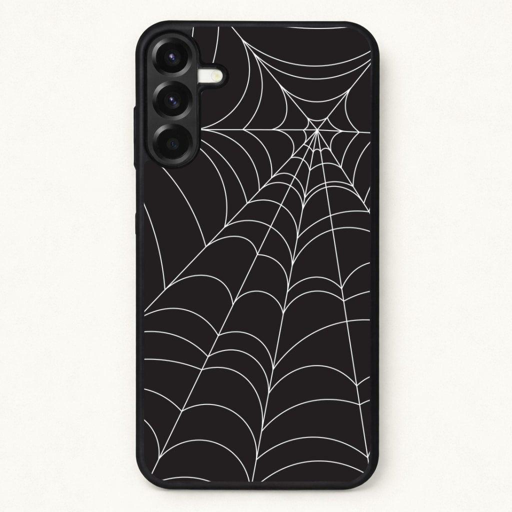 Black Cobwebs Pattern Phone Case for Galaxy A37