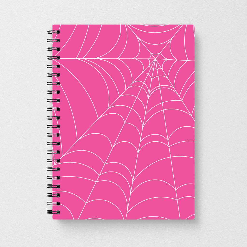 Pink Cobwebs Pattern Notebook