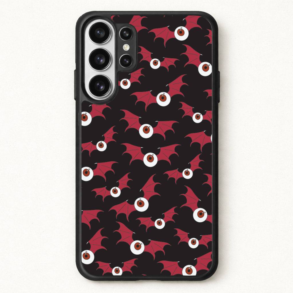 Red Bat Pattern Phone Case for Galaxy S26 Ultra