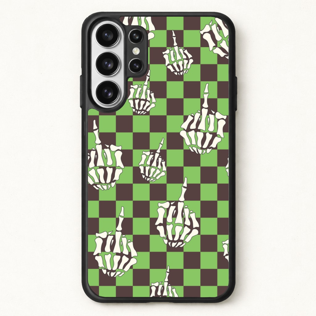 Green Middle Finger Phone Case for Galaxy S26 Ultra