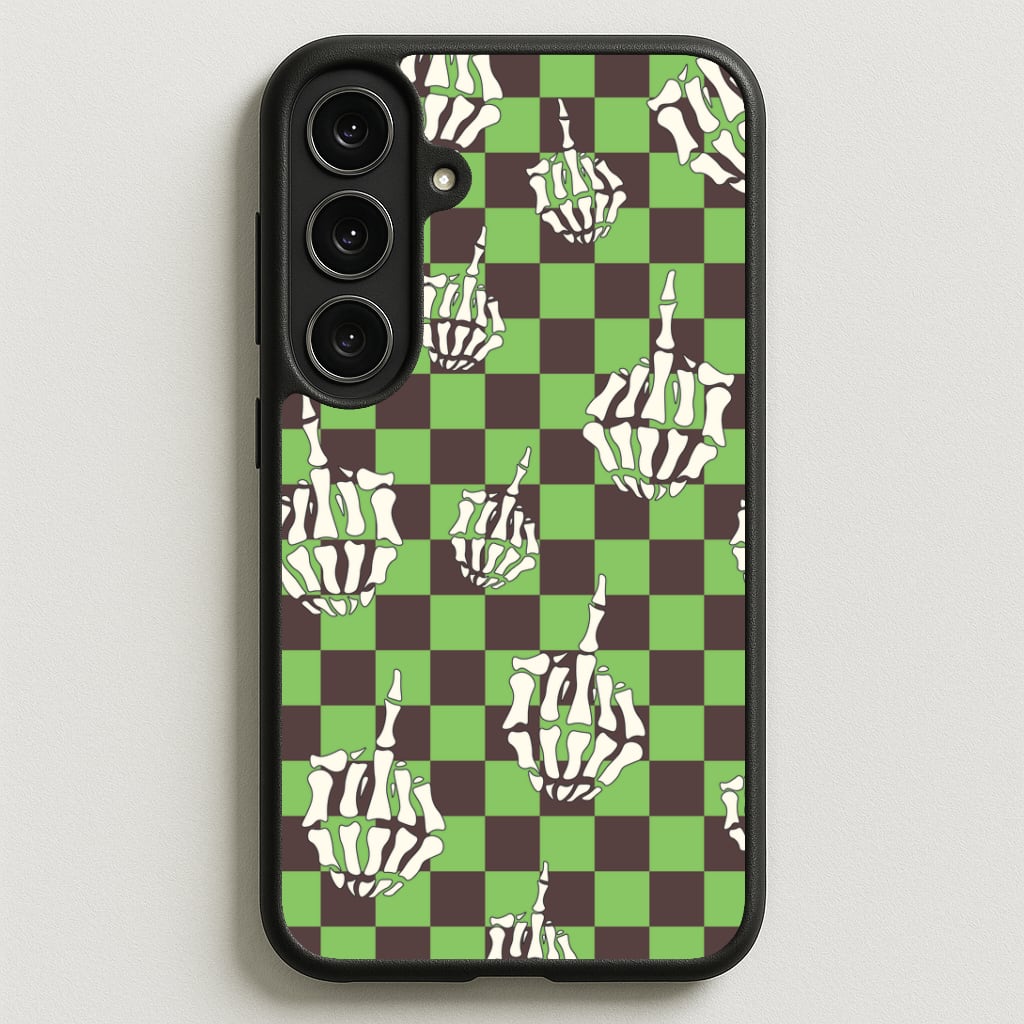 Green Middle Finger Phone Case for Galaxy S25FE