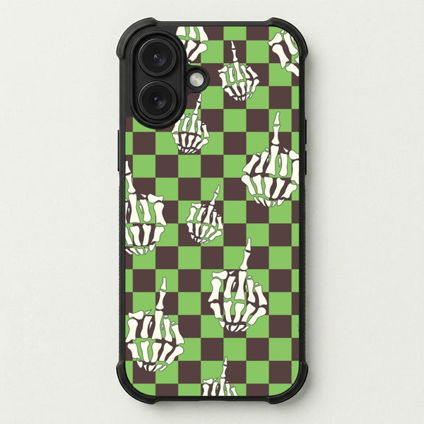 Green Middle Finger Phone Case — Bumper case