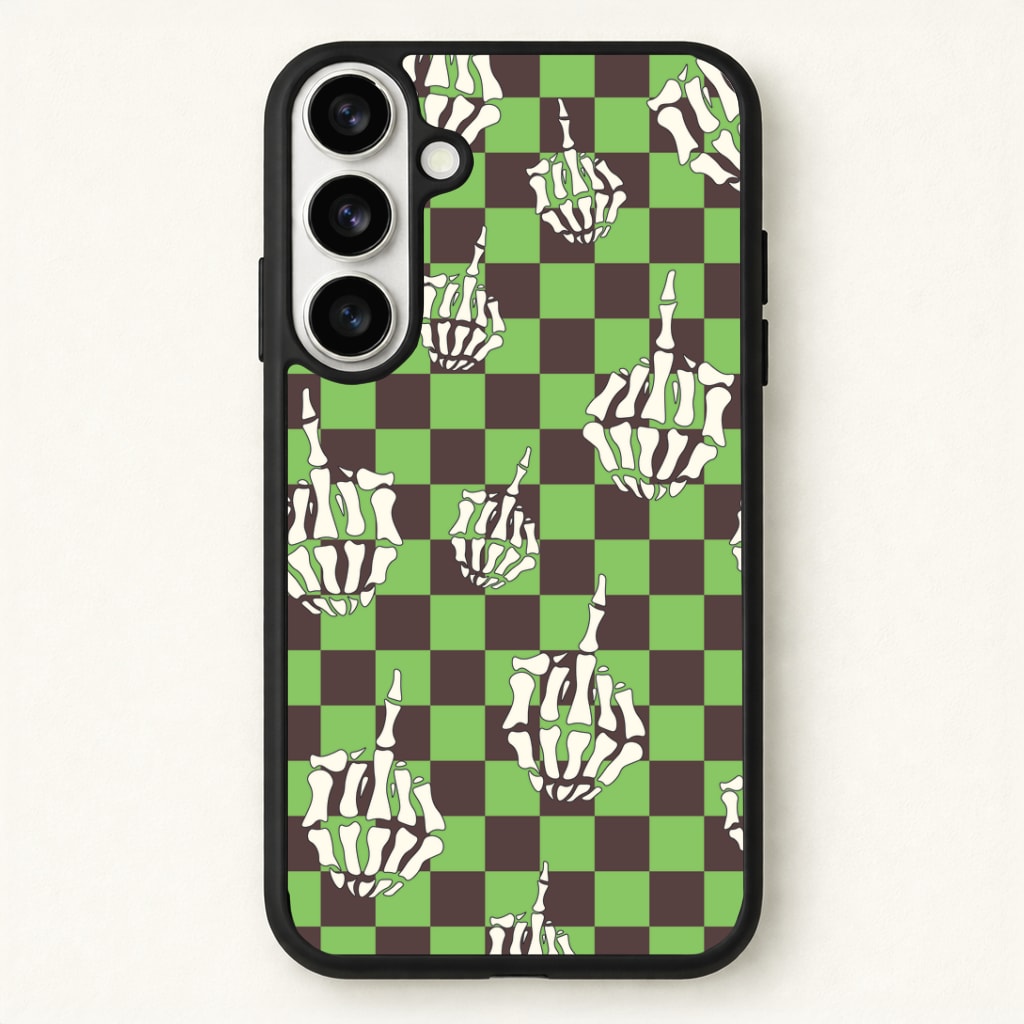 Green Middle Finger Phone Case for Galaxy S26 Plus