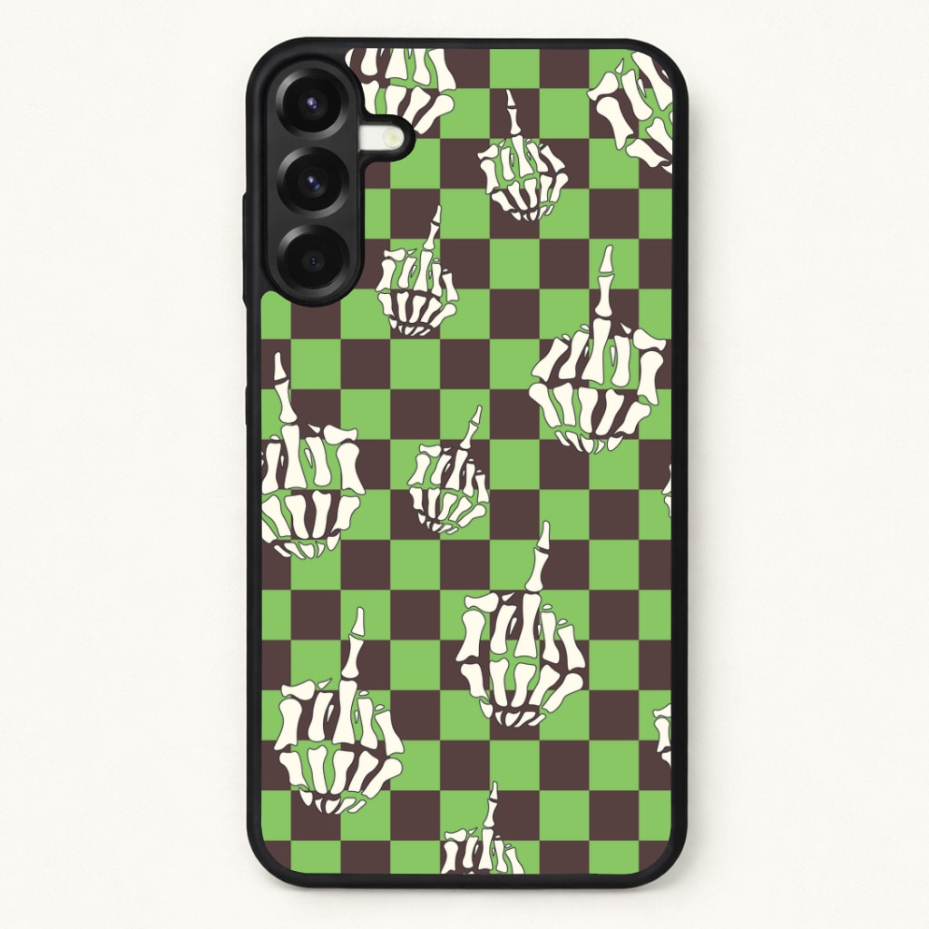 Green Middle Finger Phone Case for Galaxy A57