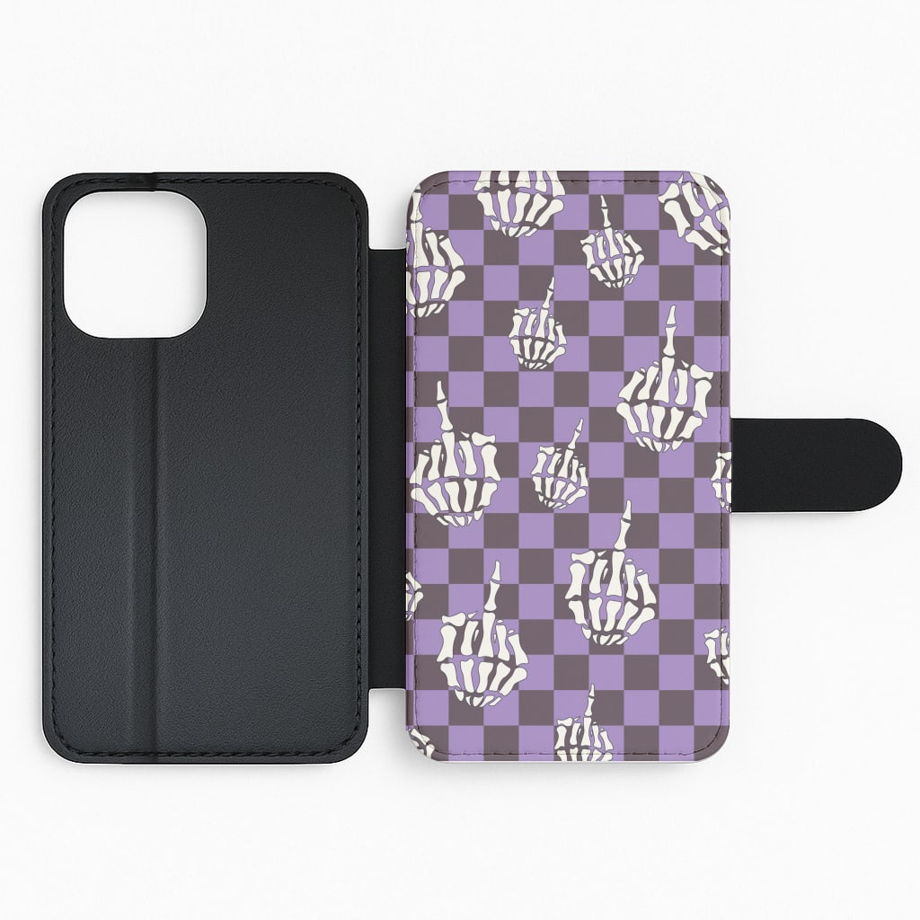 Purple Middle Finger Flip Phone Case