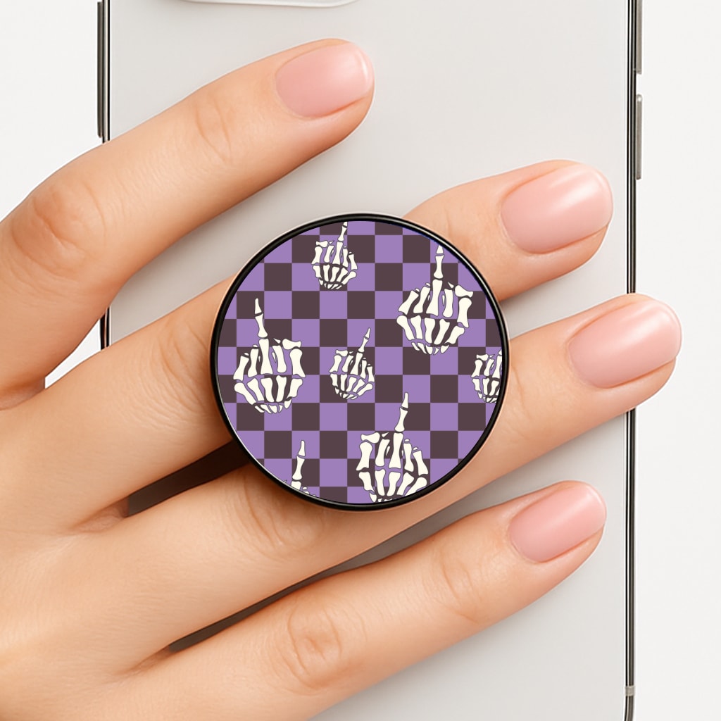 Purple Middle Finger Phone Grip