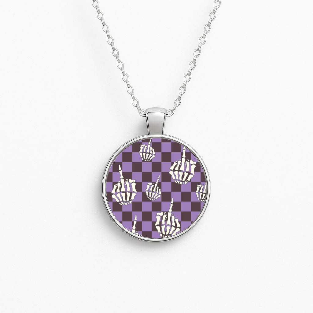 Purple Middle Finger Necklace