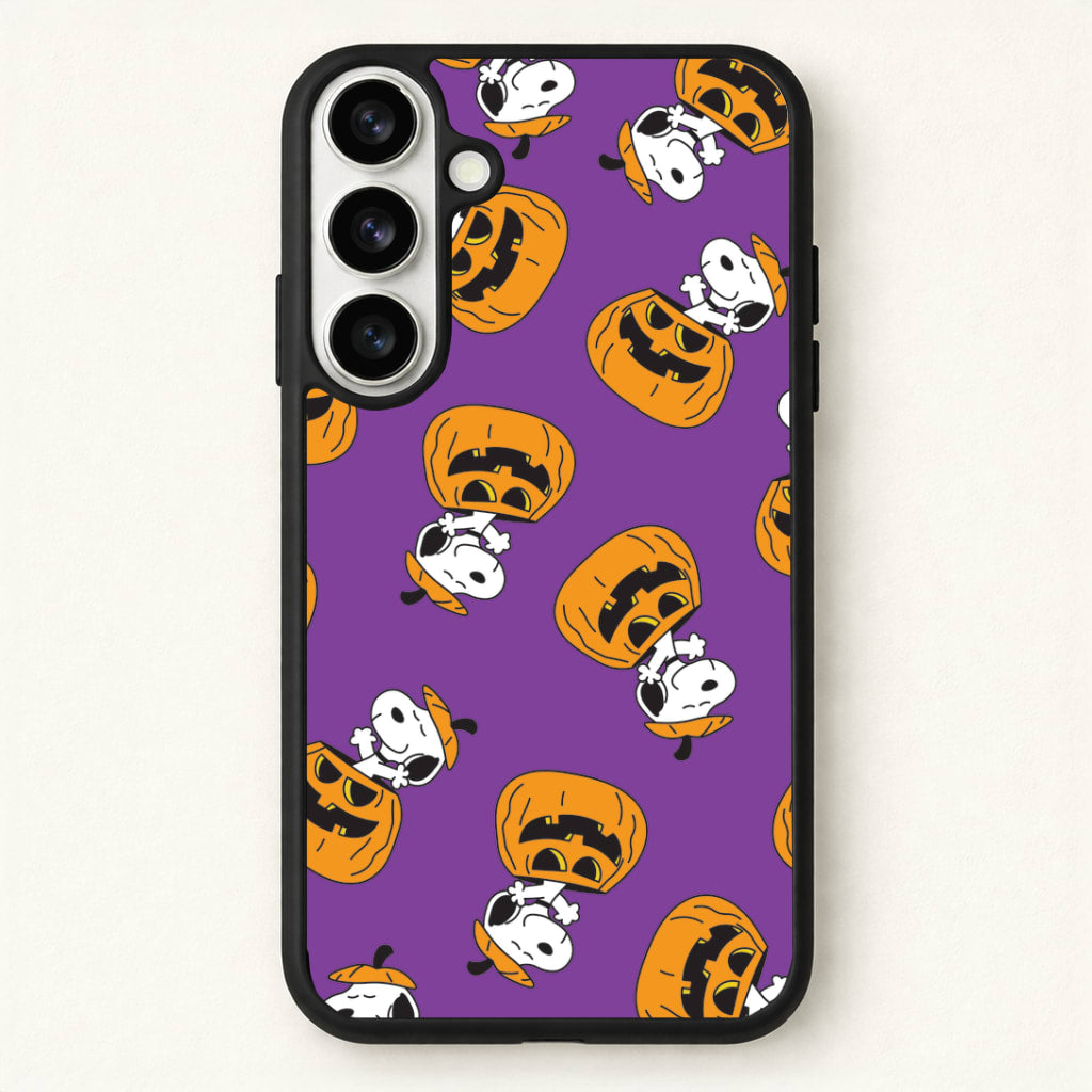 Cartoon Beagle Pumpkin Pattern Phone Case for Galaxy S26 Plus