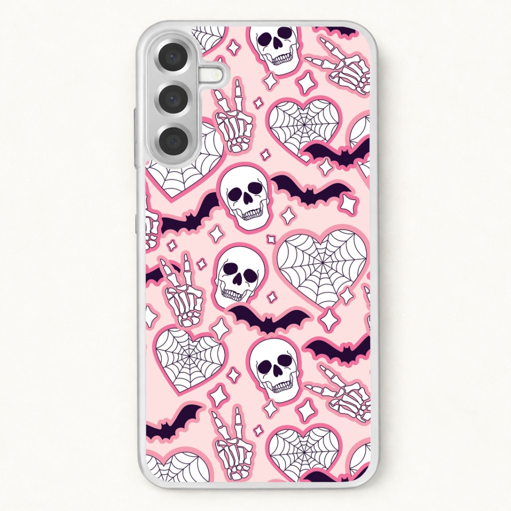 Cute Halloween Stickers Pattern Phone Case for Galaxy A17