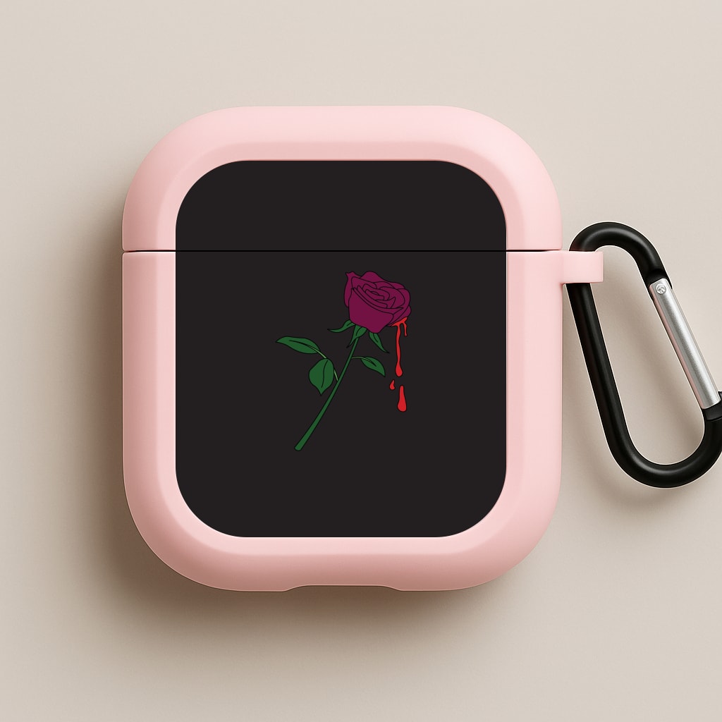 Dark Pink Rose Pink AirPods Case