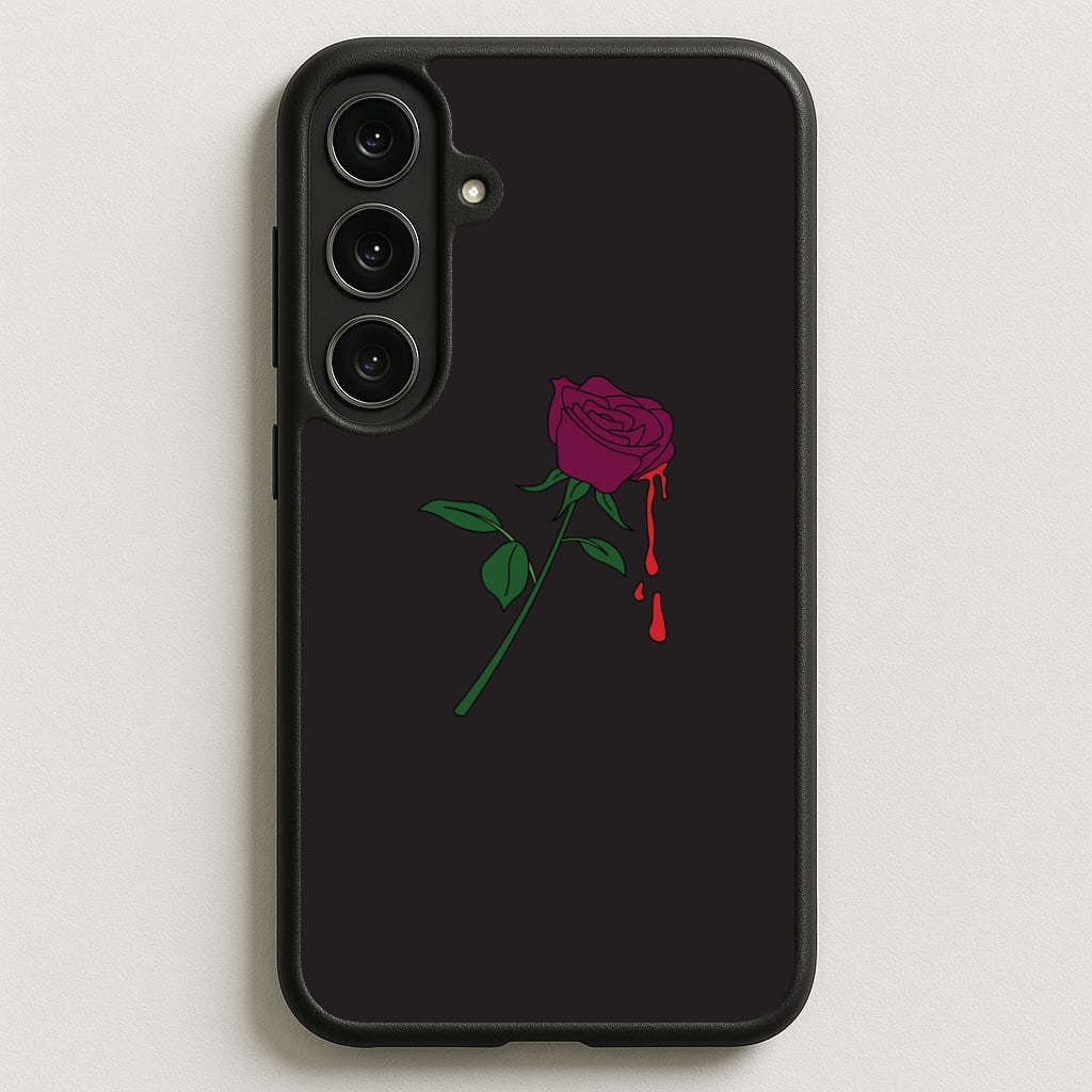 Dark Pink Rose Phone Case for Galaxy S25FE