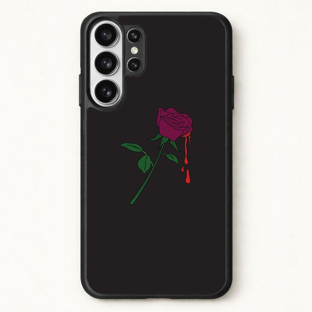 Dark Pink Rose Phone Case for Galaxy S26 Ultra