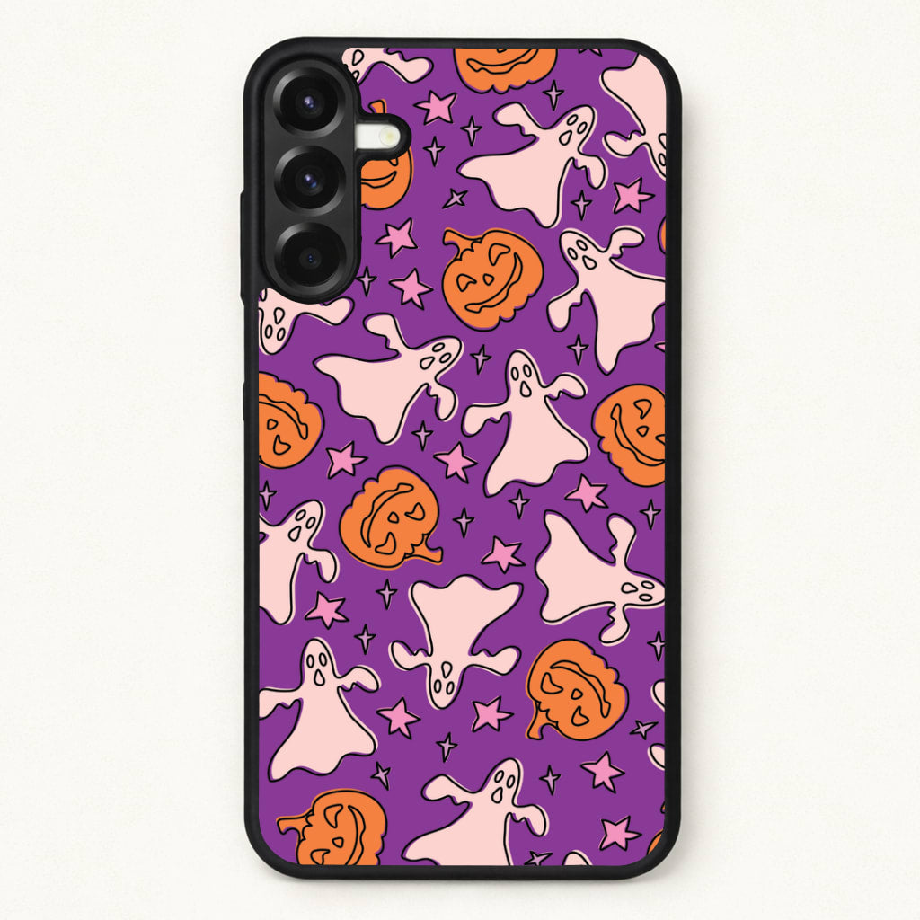 Abstract Halloween Pattern Phone Case for Galaxy A57