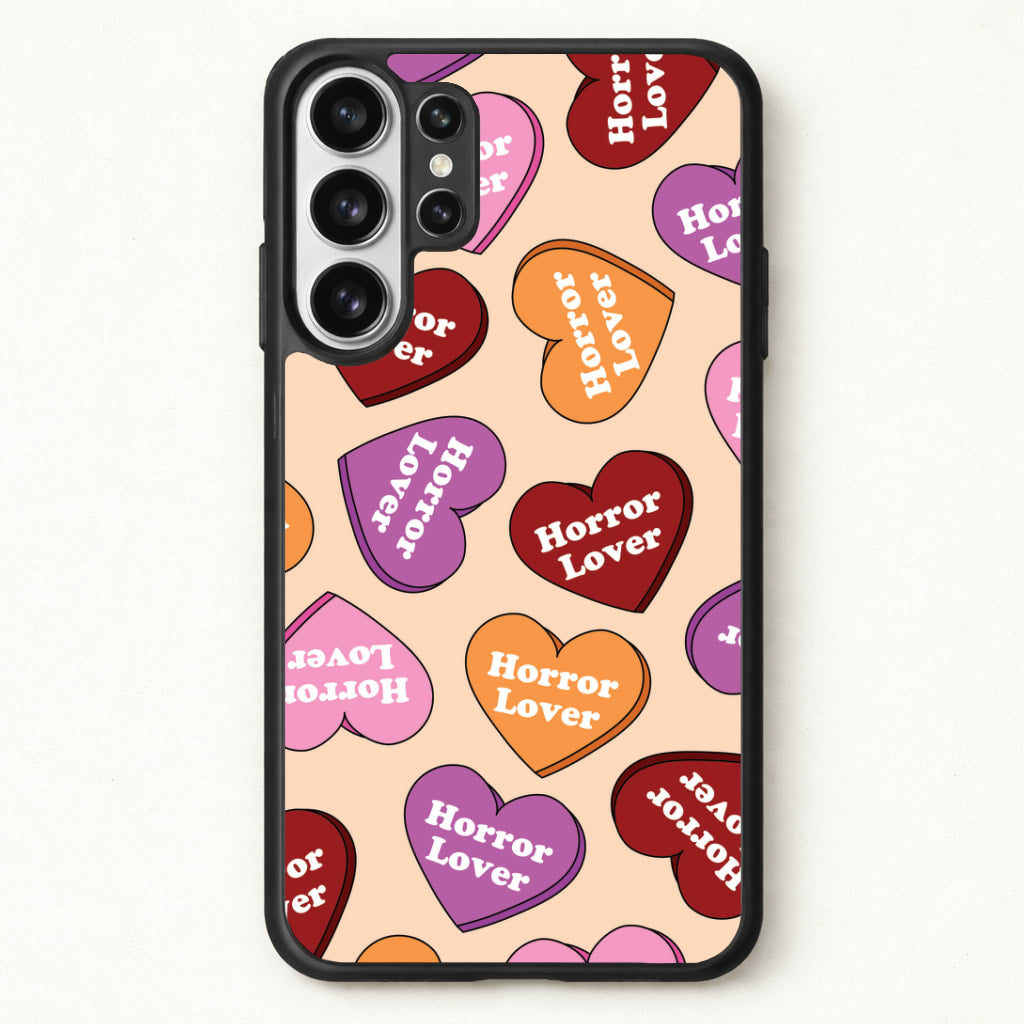 Horror Lover Hearts Pattern Phone Case for Galaxy S26 Ultra