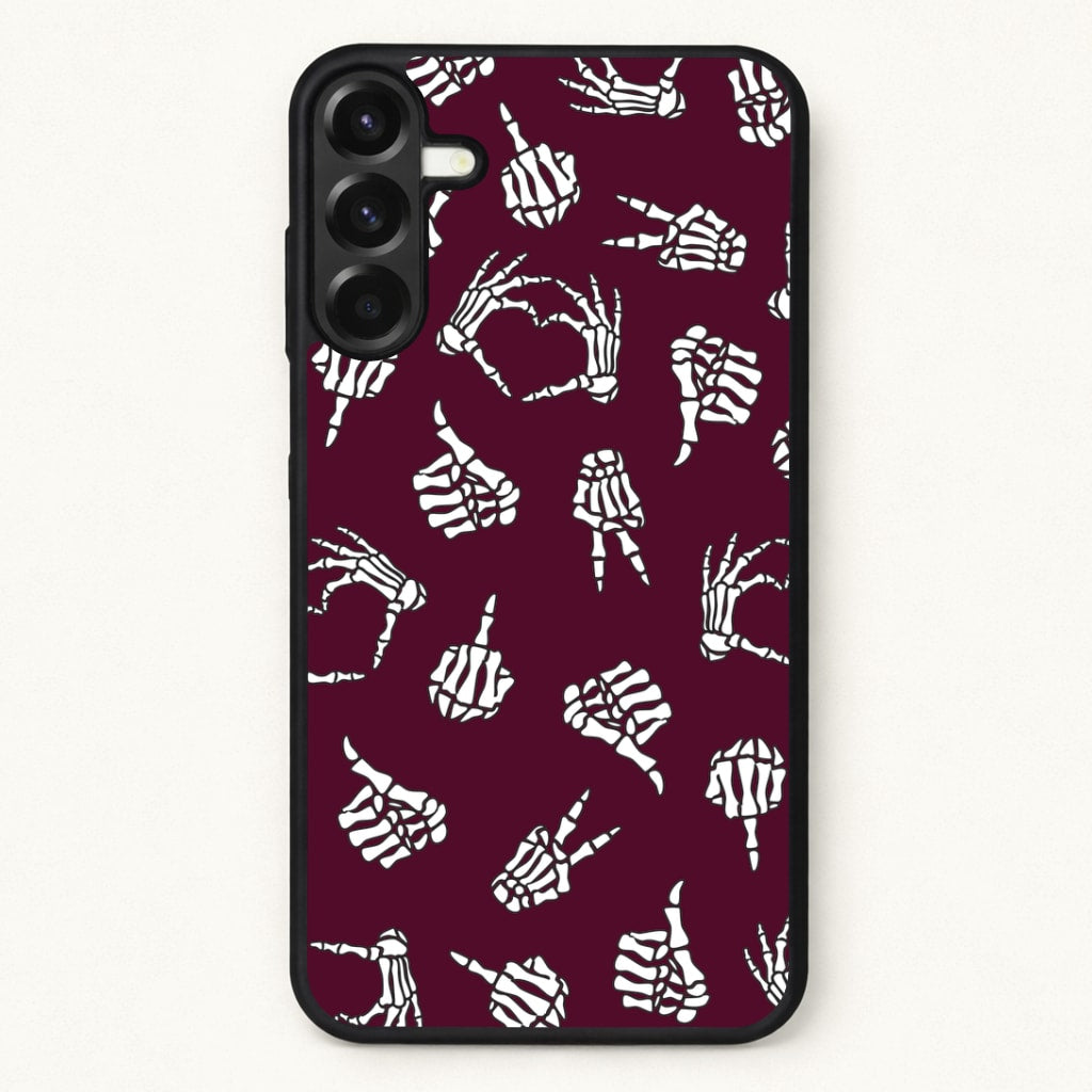 Skeleton Hands Pattern Phone Case for Galaxy A17