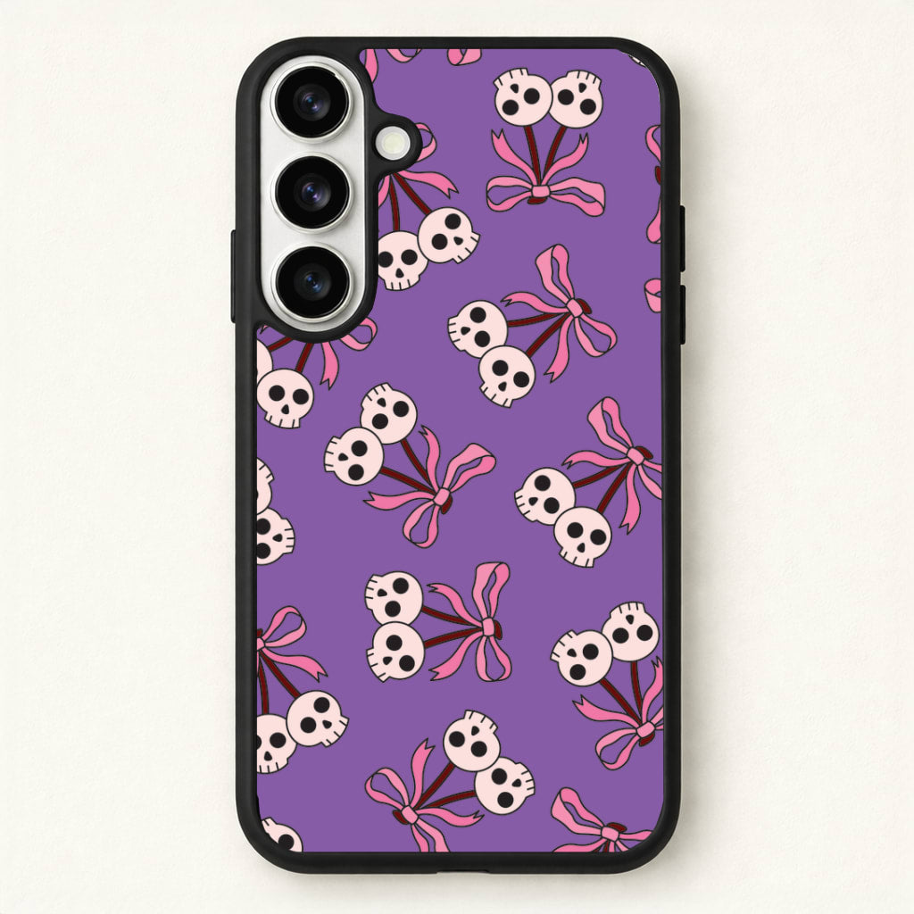Cherry Skulls Pattern Phone Case for Galaxy S26